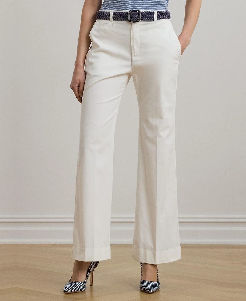 Lauren Ralph Lauren Women's Stretch Cotton Chino Flare Pants
