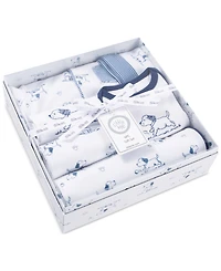 Little Me Baby Boys Cotton Puppy Toile Gift Box, 6 Piece Set