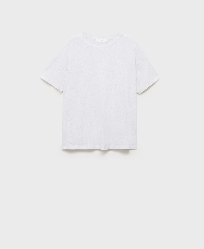 Mango Women's Short-Sleeved Cotton T-Shirt