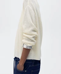 Mango Women's V-Neck Knit Sweater