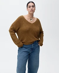 Mango Women's V-Neck Knit Sweater