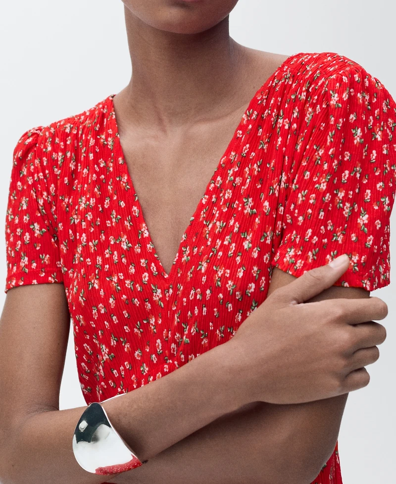 Mango Women's Midi Floral Dress