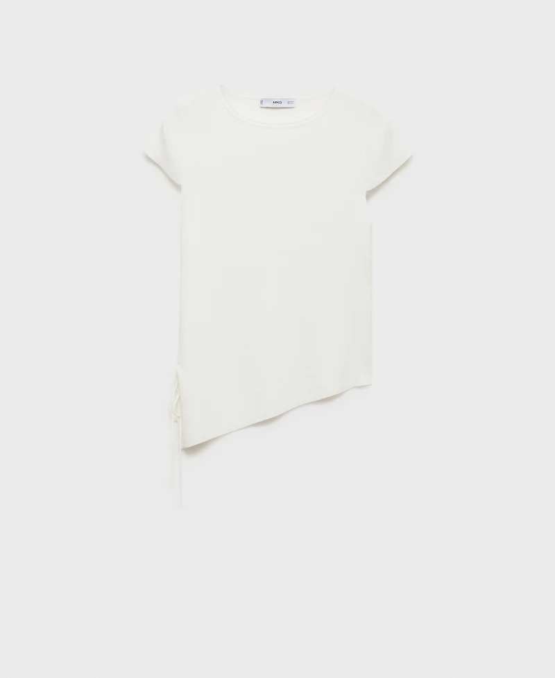 Mango Women's Asymmetrical Low Knit Jersey Top