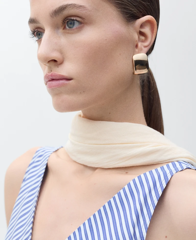 Mango Women's Striped Flared Midi Dress