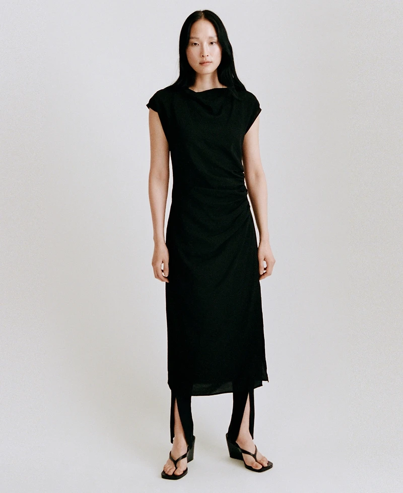 Mango Women's Draped Straight Dress