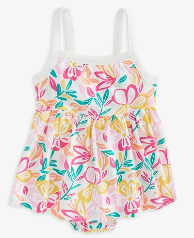 First Impressions Baby Girls Tropical Floral-Print Sunsuit, Exclusively at Macy's