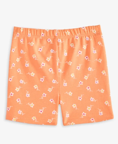 First Impressions Baby Girls Simple Floral-Print Biker Shorts, Exclusively at Macy's