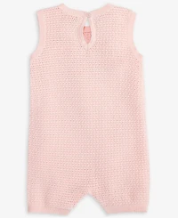First Impressions Baby Girls Pointelle Cotton Ruffled Romper, Exclusively at Macy's