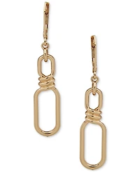 Anne Klein Gold-Tone Twisted Link Drop Earrings
