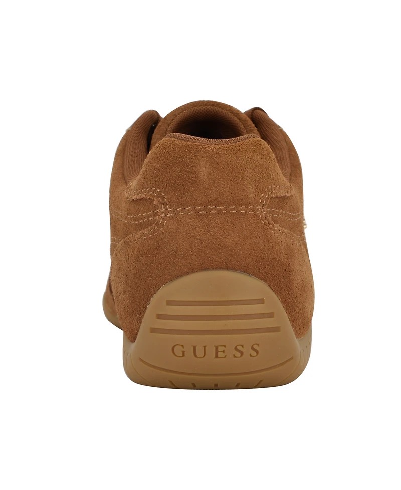 Guess Women's Gabiey Low Profile Suede Lace-Up Sneakers