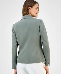Kasper Women's One Button Notched Collar Blazer
