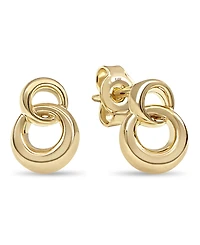 Devata Love Knot Stud Earrings in 14K Gold, approx. 2.0 grams.