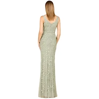 Lara Women's Embellished Gown with Slit - Outlet