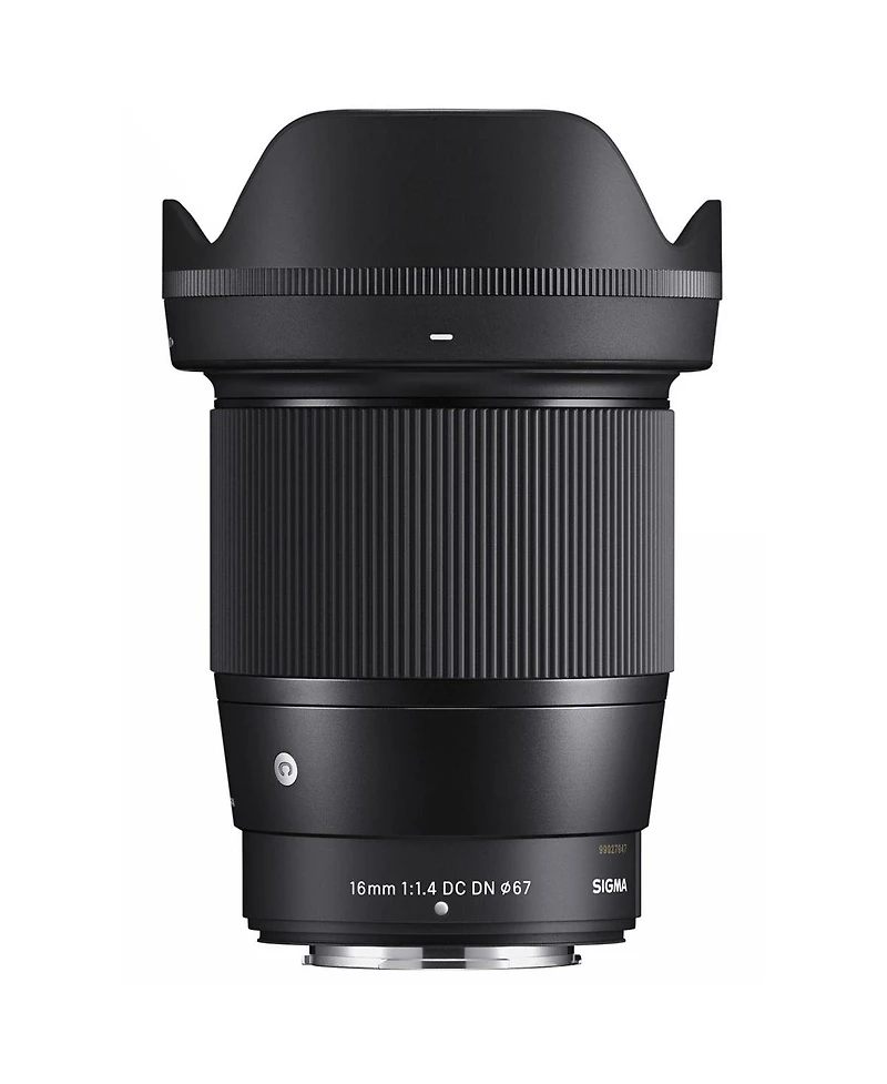 Sigma 16mm f/1.4 Dc Dn Contemporary Lens for Fujifilm X, Bundle with ProOptic 67mm Filter Kit, Cleaning Kit, Cap Keeper, Flex Lens Shade, Lens Cleaner