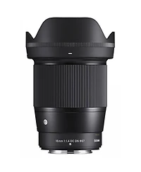 Sigma 16mm f/1.4 Dc Dn Contemporary Lens for Fujifilm X, Bundle with ProOptic 67mm Filter Kit, Cleaning Kit, Cap Keeper, Flex Lens Shade, Lens Cleaner