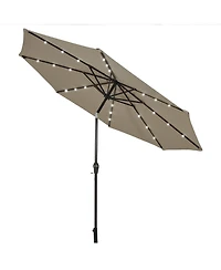 Gymax ft Patio Table Market Umbrella Yard Outdoor w/ Solar Led Lights