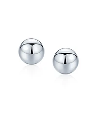 Bling Jewelry Set of 2 Minimalist Drop Ball Earrings in Sterling Silver 5MM & 6MM Sizes
