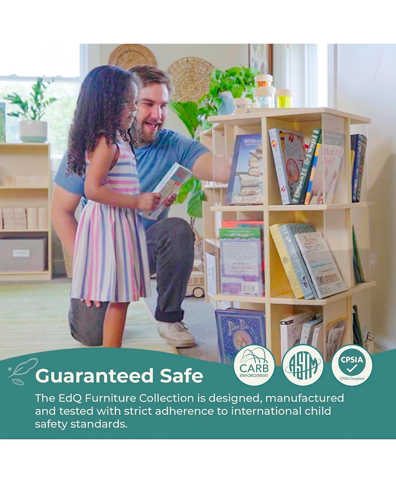 Guidecraft EdQ Rotating 3 Tier Book Display
