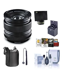 Fujifilm Xf 14mm f/2.8 R Lens, Bundle with Flex Lens Shade, 58mm Filter Kit, Lens Case, Cleaning Kit, Capleash, Mac Software Kit