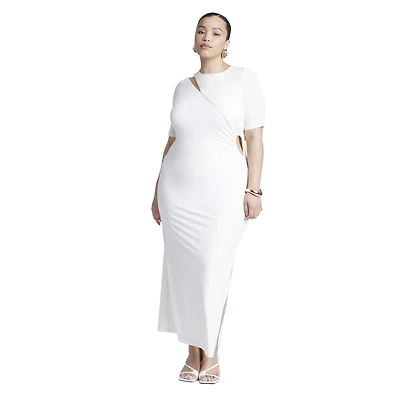 Eloquii Women's Cutout Detail Knit Maxi Dress