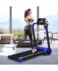 2.25 Hp Electric Motorized Folding Running Treadmill Machine with Led Display-Navy