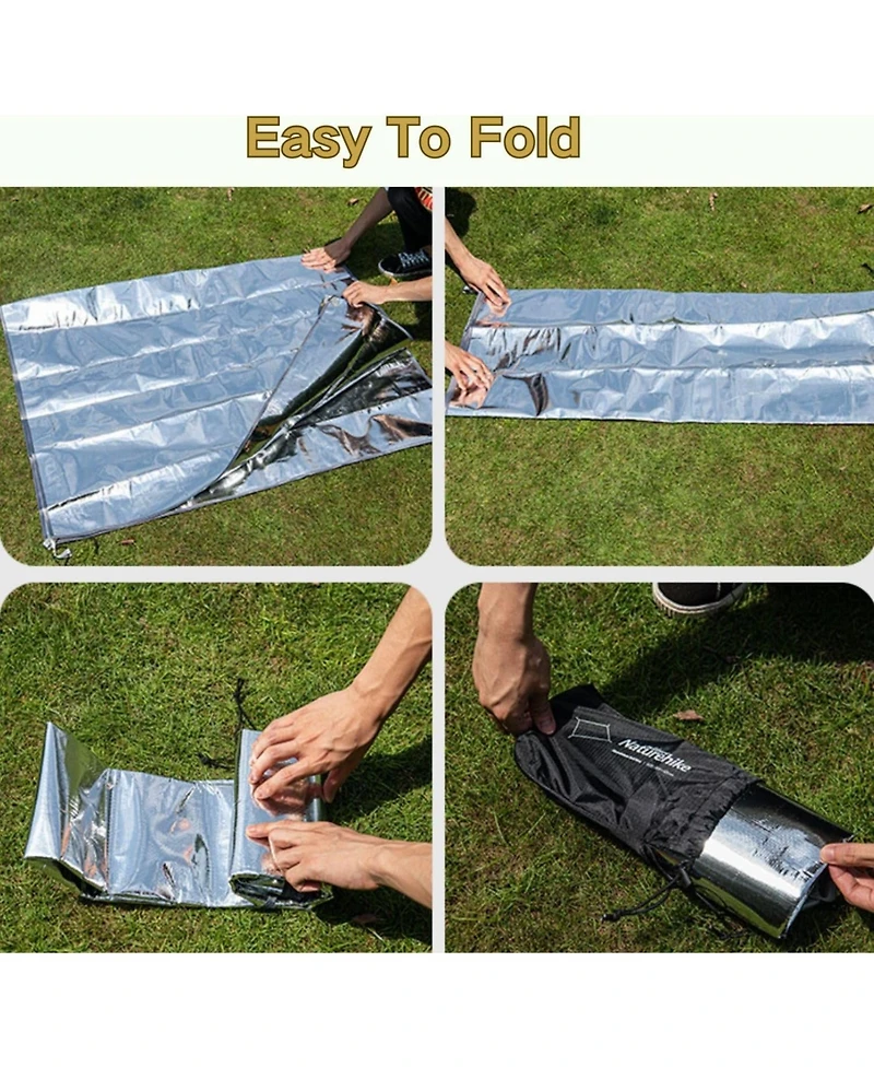 Naturehike Aluminum Foil Foldable Picnic Blanket, Ultralight Ground Sheet Mat, Waterproof Camping Tarp