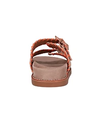 Earth Women's Fausto Stitched Double Band Slip-On Sandals