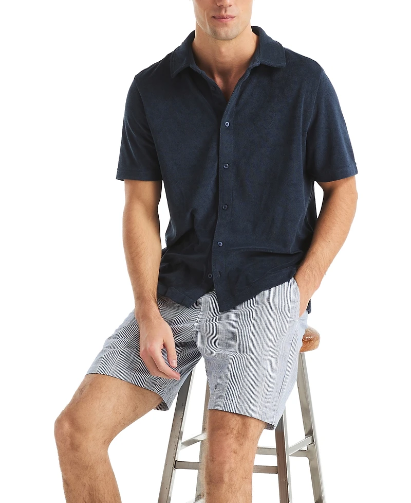 Nautica 7" Striped Textured Pull-On Short