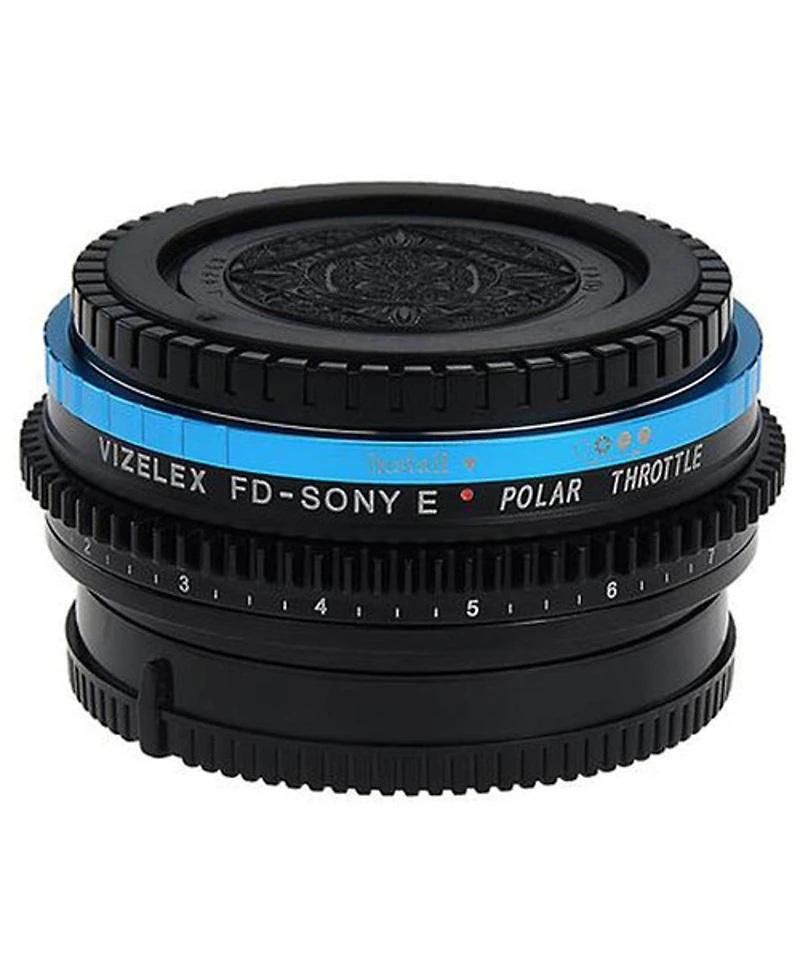 Fotodiox Vizelex Polar Throttle Lens Mount Adapter for Canon Fd & Fl 35mm Slr Lens to Sony Alpha E-Mount Mirrorless Camera Body with Built-In Circular