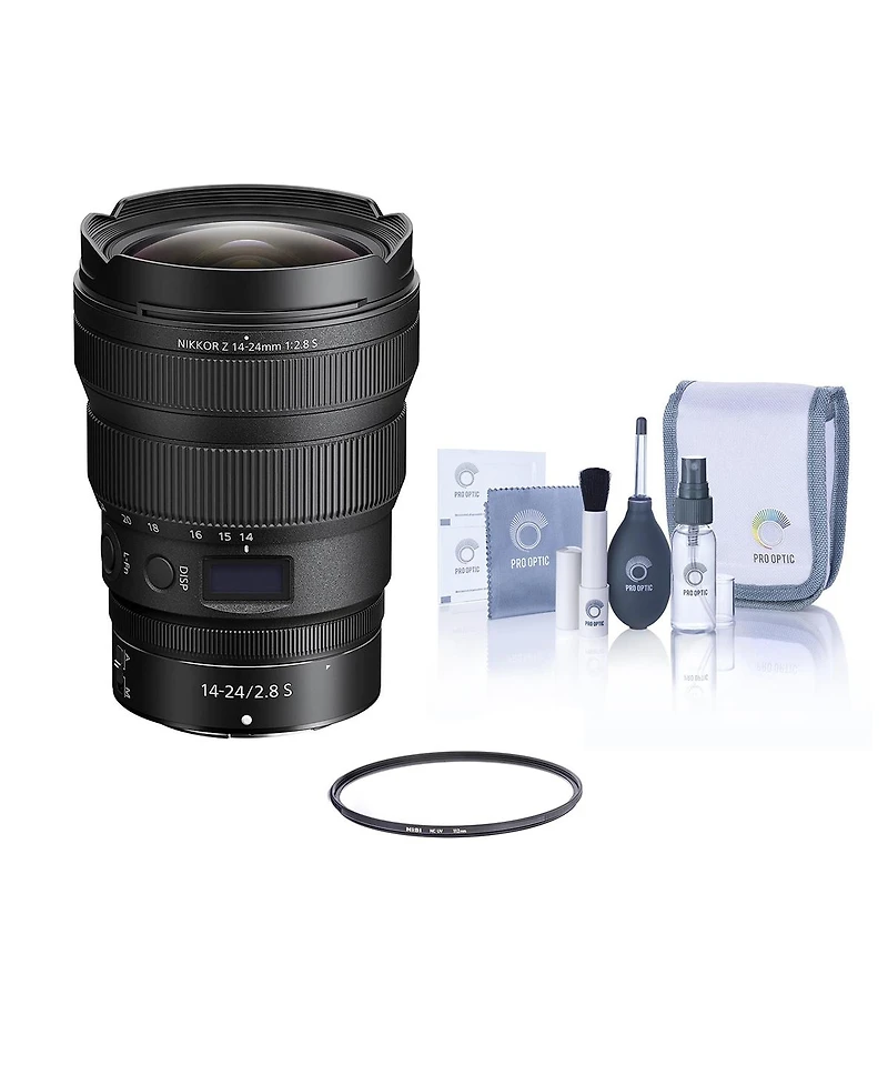 Nikon Nikkor Z 14-24mm f/2.8 S Lens, Bundle with NiSi 112mm Circular Nc Uv Filter, Cleaning Kit