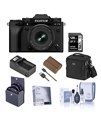 Fujifilm X-T5 Mirrorless Camera, Black with Xf 16-50mm f/2.8-4.8 R Lm Wr Lens, Bundle with 128GB Memory Card, Shoulder Bag, Np-W235 Battery, Smart Cha