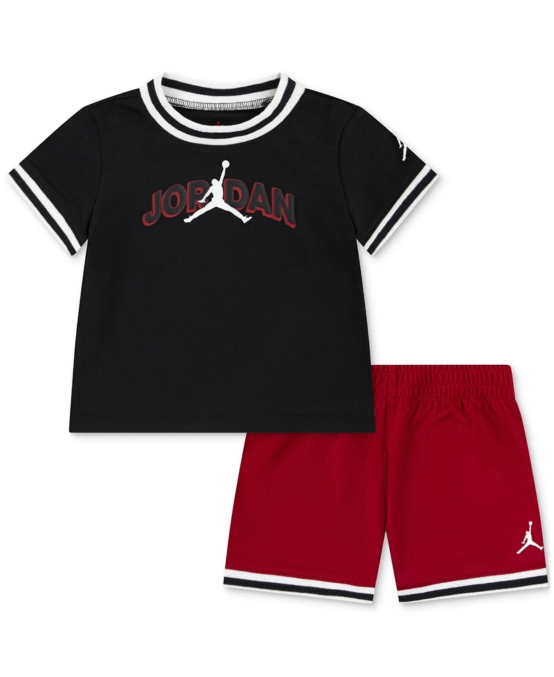 Jordan Baby Boys Matching Taping Mesh T-Shirt & Shorts, 2 Piece Set