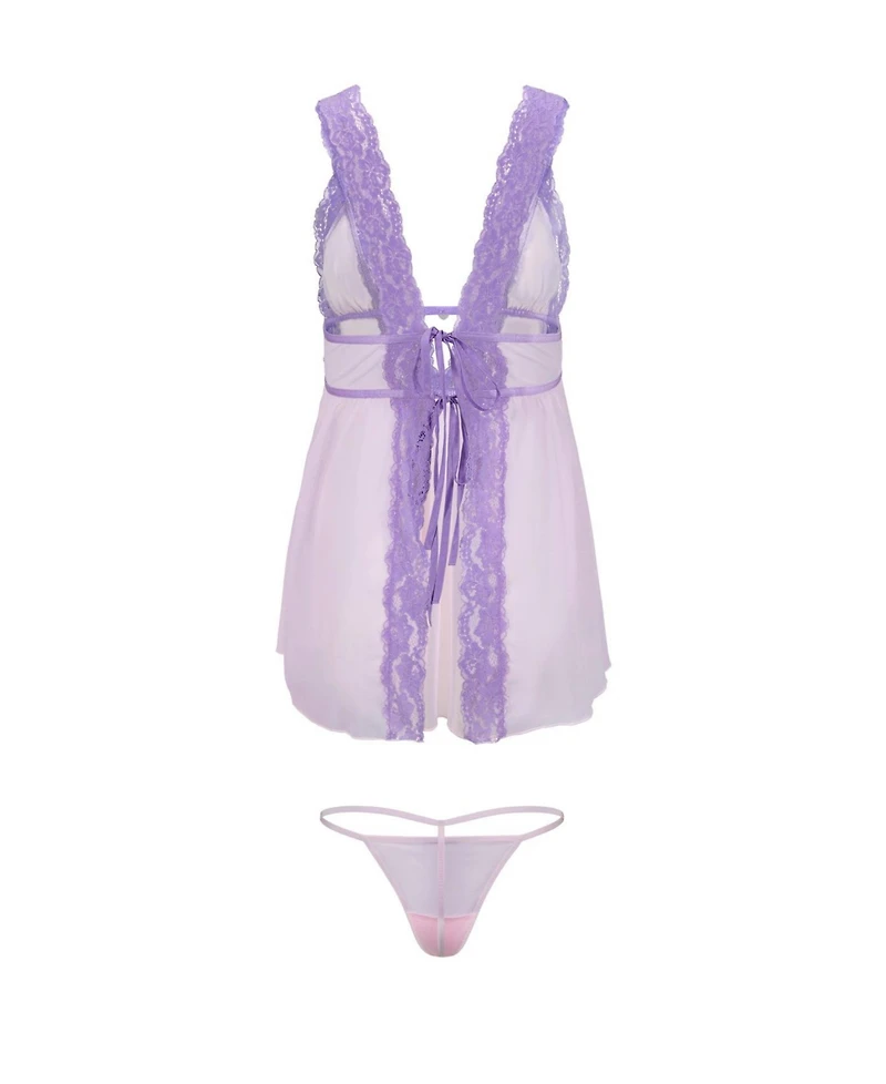 Adore Me Plus Adalee Babydoll & G-String Set Lingerie