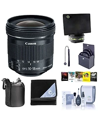 Canon Ef-s 10-18mm f/4.5-5.6 Is Stm Lens, Bundle with ProOptic 67mm Filter Kit, Flex Lens Shade, Lens Case, Cleaning Kit, Lens Cap Tether, Lens Wrap (