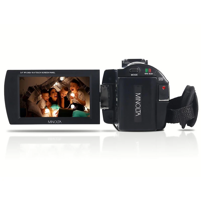 Minolta MN4K25NV 4K Ultra Hd 30MP 3" Touchscreen Camcorder with Night Vision, Black