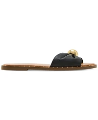 Steve Madden Women's Dipsy Knotted Embellished Slide Sandals