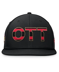 Fanatics Men's Black Ottawa Senators Authentic Pro Rink Snapback Hat