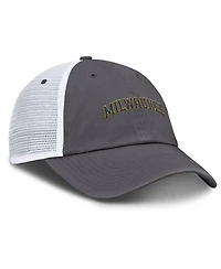 Nike Men's Gray Milwaukee Brewers Wordmark Club Adjustable Trucker Hat