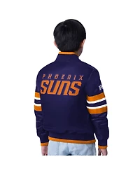 Starter Big Boys and Girls Purple Phoenix Suns Scout Varsity Full-Snap Jacket