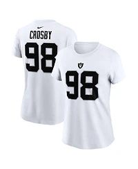 Nike Women's Maxx Crosby White Las Vegas Raiders Player Name Number T-Shirt