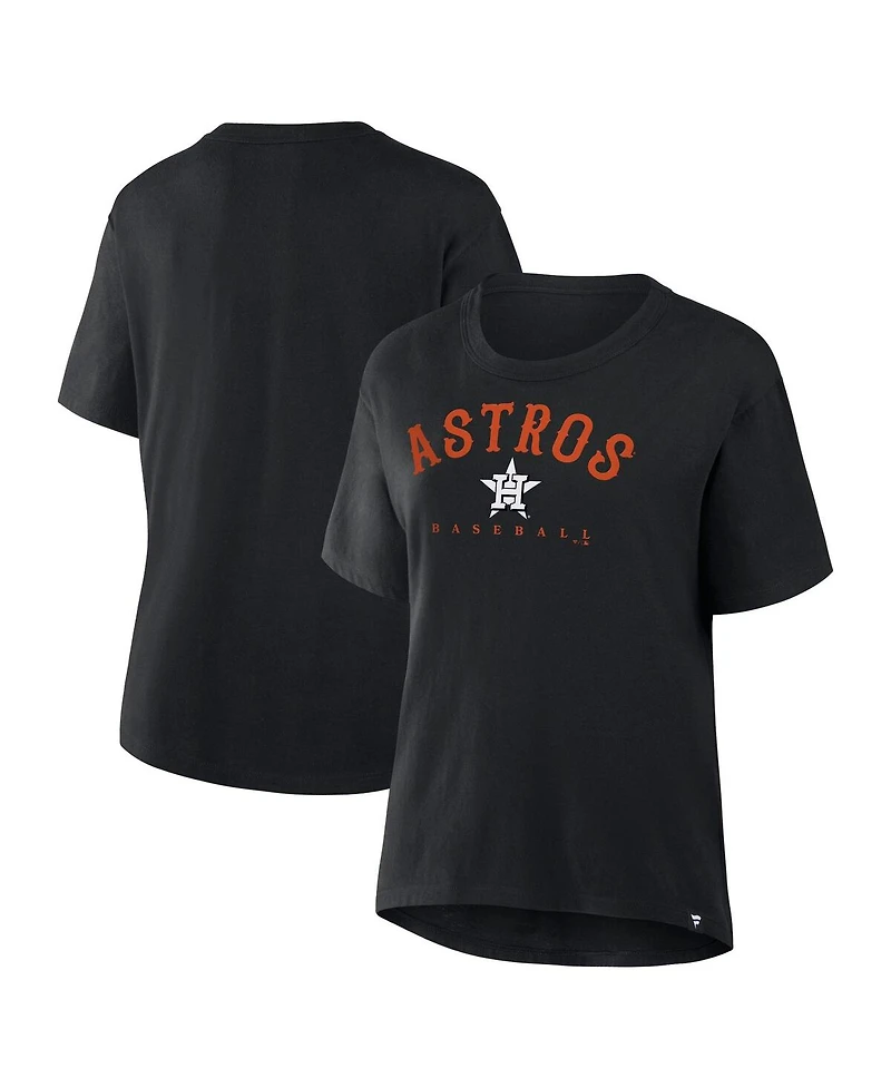 Fanatics Women's Black Houston Astros Relaxed fit Legacy T-Shirt