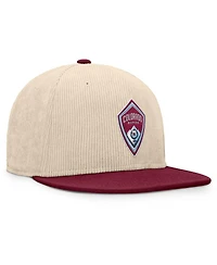 Fanatics Men's Cream Colorado Rapids Tempo Corduroy Snapback Hat
