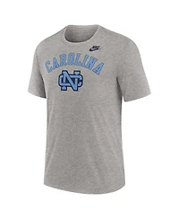 Nike Men's Heather Gray North Carolina Tar Heels Legacy Arch Tri-Blend T-Shirt