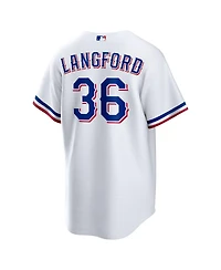 Nike Men's Wyatt Langford White Texas Rangers Home Replica Jersey