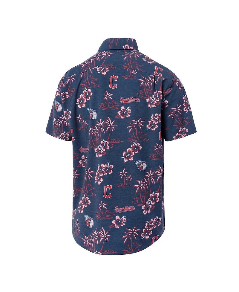 Reyn Spooner Men's Navy Cleveland Guardians Kekai Button-Down Shirt