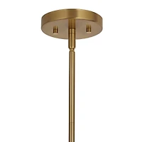 Possini Euro Lallie 18" Wide Warm Brass Ribbed Glass Pendant Light - Possini Euro Design