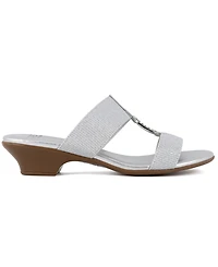 Jones New York Women's Eanna Ornamented Double Band Dress Sandals