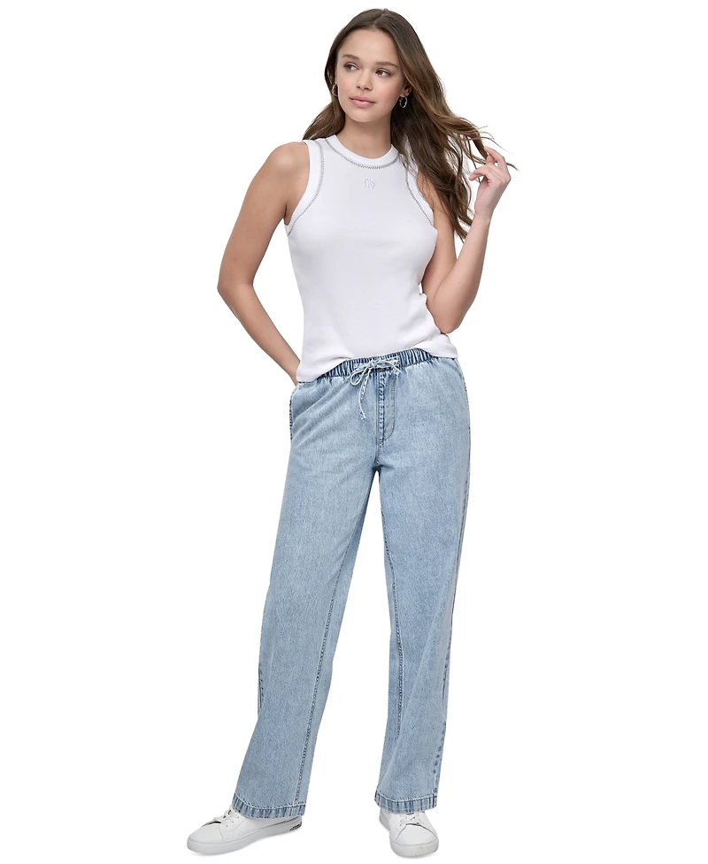Dkny Jeans Women's High Rise Drawstring-Waist Cotton - RFN