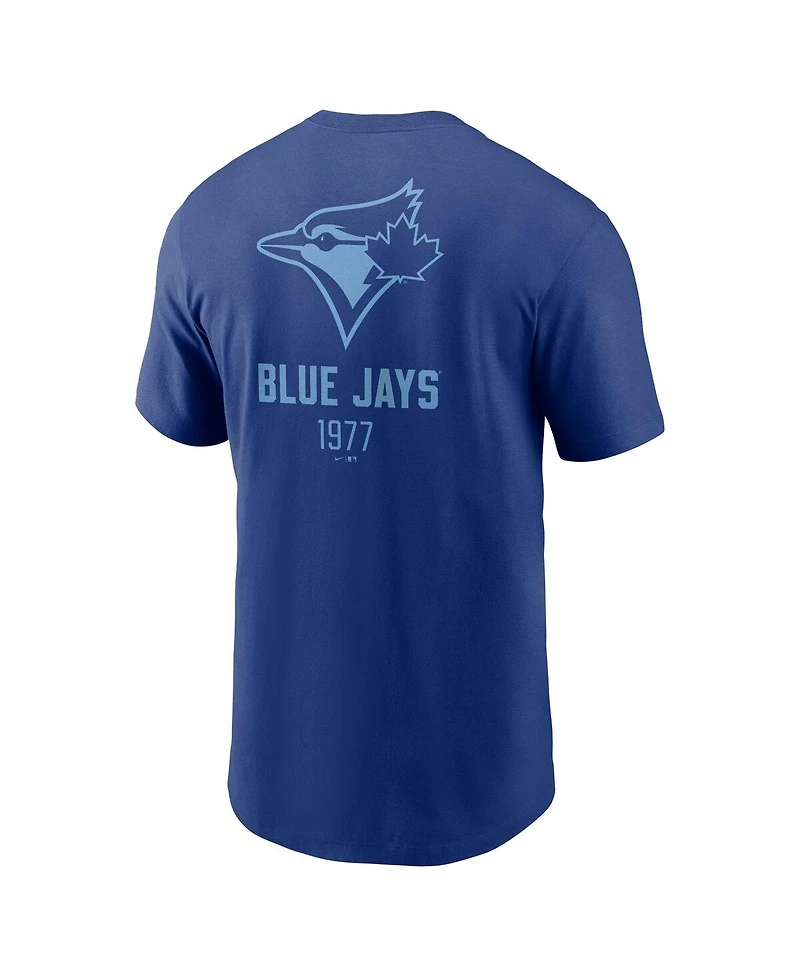 Nike Men's Royal Toronto Blue Jays Large Logo Back Stack T-Shirt