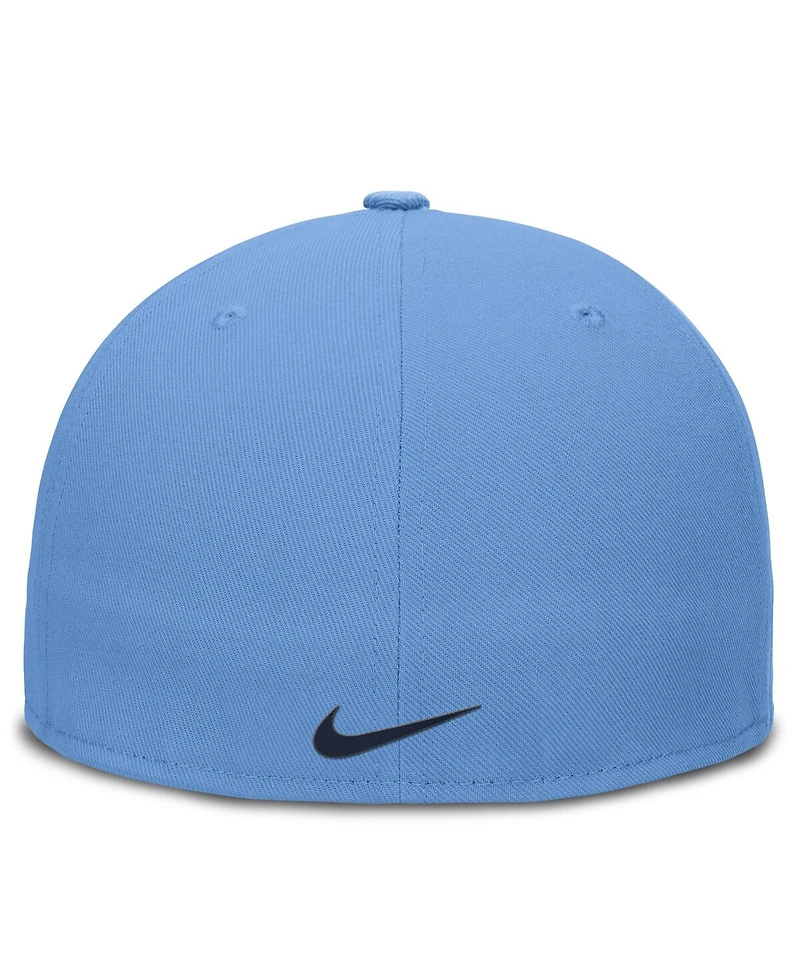 Nike Men's Light Blue Tampa Bay Rays True Round Bill Performance Fitted Hat